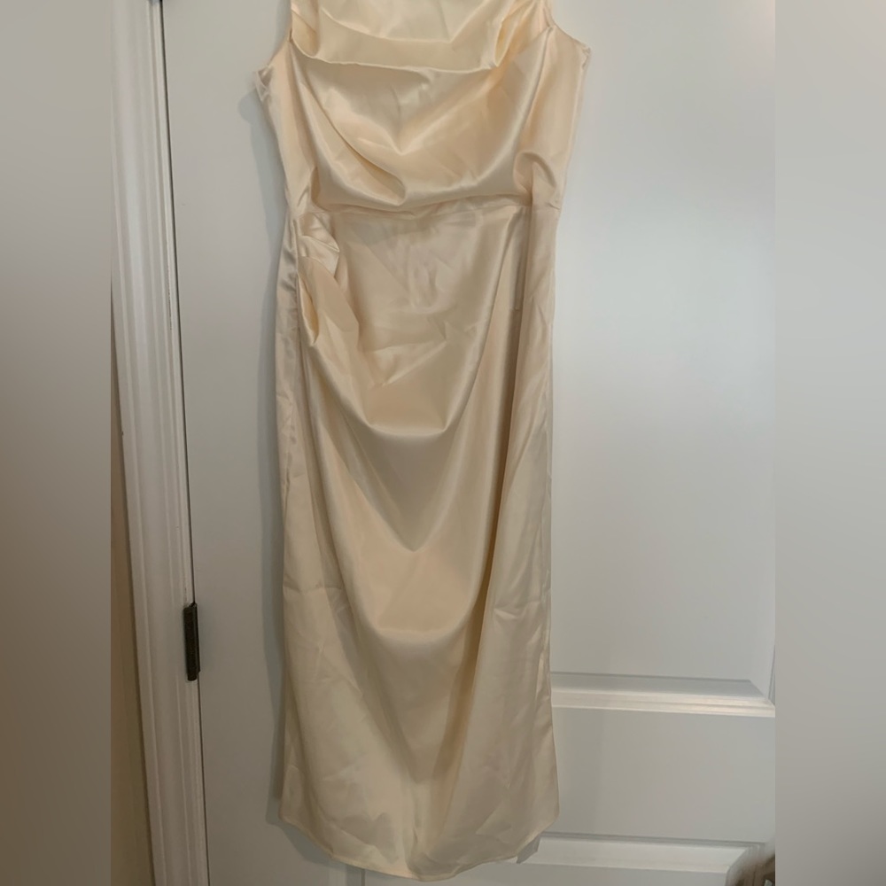 Commence Chemise Cream Silky Dress Large